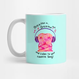 Cute Molar Yogi illustration - Breathe in... Breathe out... and listen to your favorite song! - for Dentists, Hygienists, Dental Assistants, Dental Students and anyone who loves teeth by Happimola Mug
